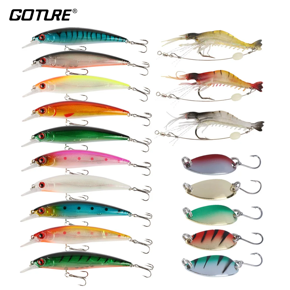 Buy Goture 18pcs/lot Freshwater Fishing Lure Set With