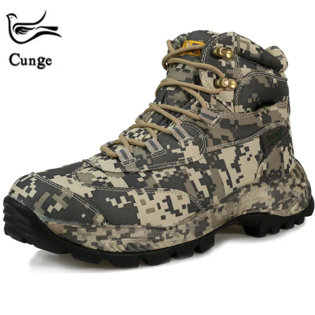 CUNGE Army Tactical Hiking Comat boots Camouflage Outdoor Professional Climbing Shoes