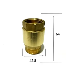 " BSP Male x 1" BSP Female Thread Латунный прямой обратный клапан односторонний обратный клапан для воды, нефти и газа