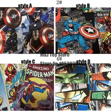 100*110 см Мстители Халк, Мстители паук, зомби ребенок мальчик хлопчатобумажная ткань для шитья DIY ручной работы материал домашний текстиль пэчворк