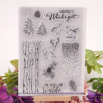 

ZFPARTY Winter Transparent Clear Silicone Stamp/Seal for DIY scrapbooking/photo album Decorative card making