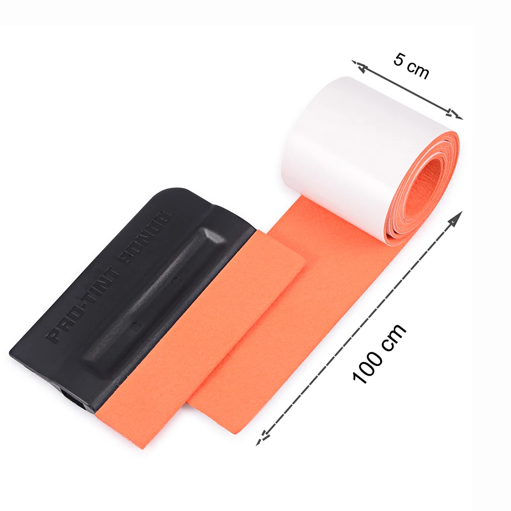 

FOSHIO 100cm No Scratch Suede Felt Cloth for Card Carbon Fiber Squeegee Auto Window Tint Vinyl Motorcycle Car Wrap Scraper Edge
