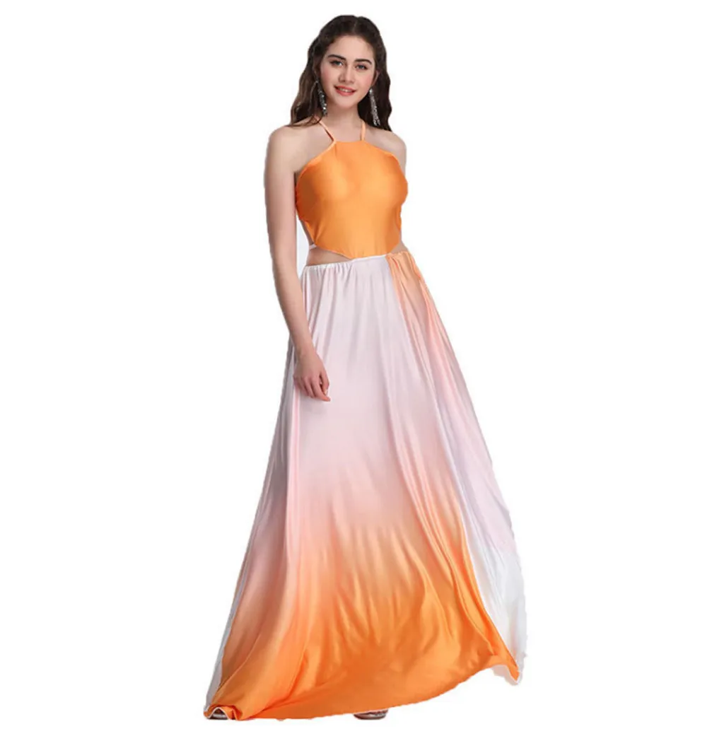 

Summer Beach Dress Halter Backless For Women Dress Elegant Party Night Robe Sexy Vestidos De Verano Mujeres 2019#TF