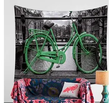 

retro bicycle tapestry hanging wall decoration tarpaulin Bedside bedroom living room background cloth home decor