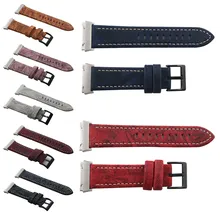 Классический Кожаный браслет с металлической Инструменты для наращивания волос Для Fitbit ионной