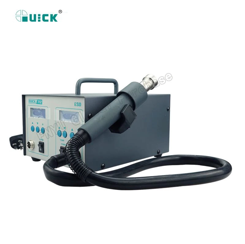 QUICK 712 2 In 1 Soldering station 861DW Hot Air Gun 1000W+203H Soldering Iron 90W Dual Digital Display Temperature Adjustable