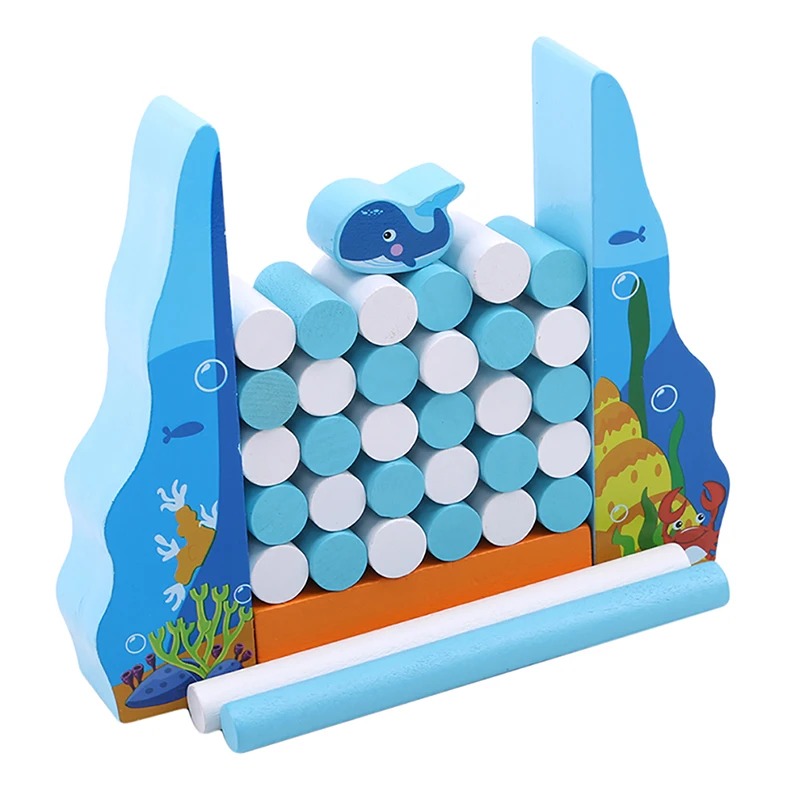 

Baby Balance Early Learning Toys Whale Diving Game Children's Puzzle Parent-child Interactive Board Game Building Blocks Jenga
