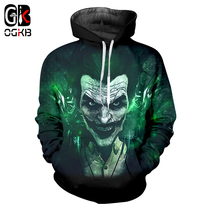 

OGKB Men/women Fashion Sweatshirt 3d Printed Movie Suicide Squad Joker Cool Costumes Hoodies Novelty Funny Long Sleeves Tops