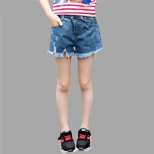 Шорты для девочек, летние детские джинсовые шорты, повседневная одежда для девочек, одежда с кисточками для детей, весенний костюм для девочек-подростков 6, 8, 12 лет