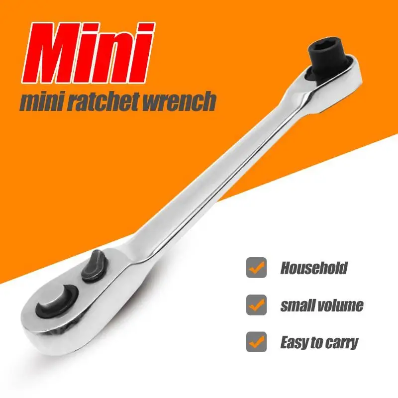 

1/4 inch Mini 72 Tooth Ratchet Wrench CR-V Socket Spanner Car Repair Tool