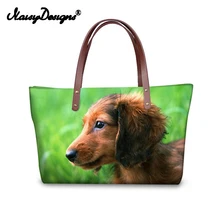 Роскошная такса печать женская сумка-тоут девушка дорожная сумка через плечо большая сумка для покупок женские сумки-мессенджеры водонепроницаемые