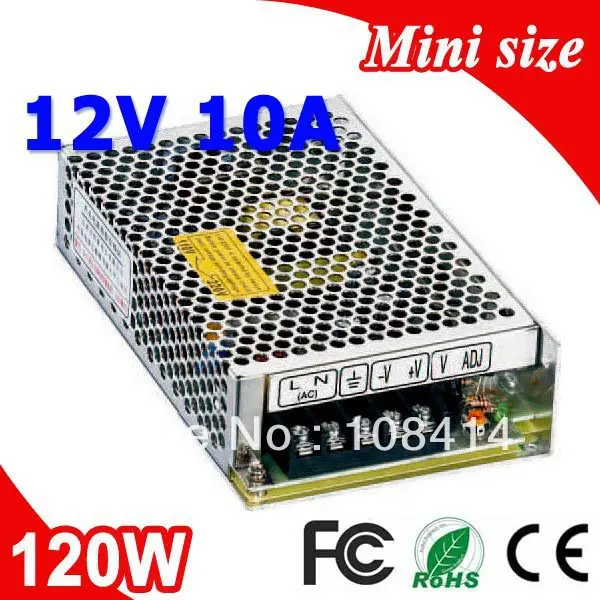 Transformador da Fonte de Alimentação tipo Ms-120-12 120 ac para dc Mean Well v 10a 110 220 Saída w Led 12