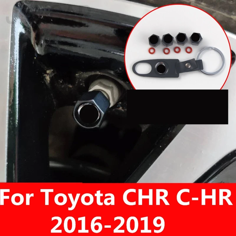 

For Toyota CHR C-HR 2016-2019 Special valve cap modified aluminum alloy nozzle cap wheel hub screw cap Exterior decoration