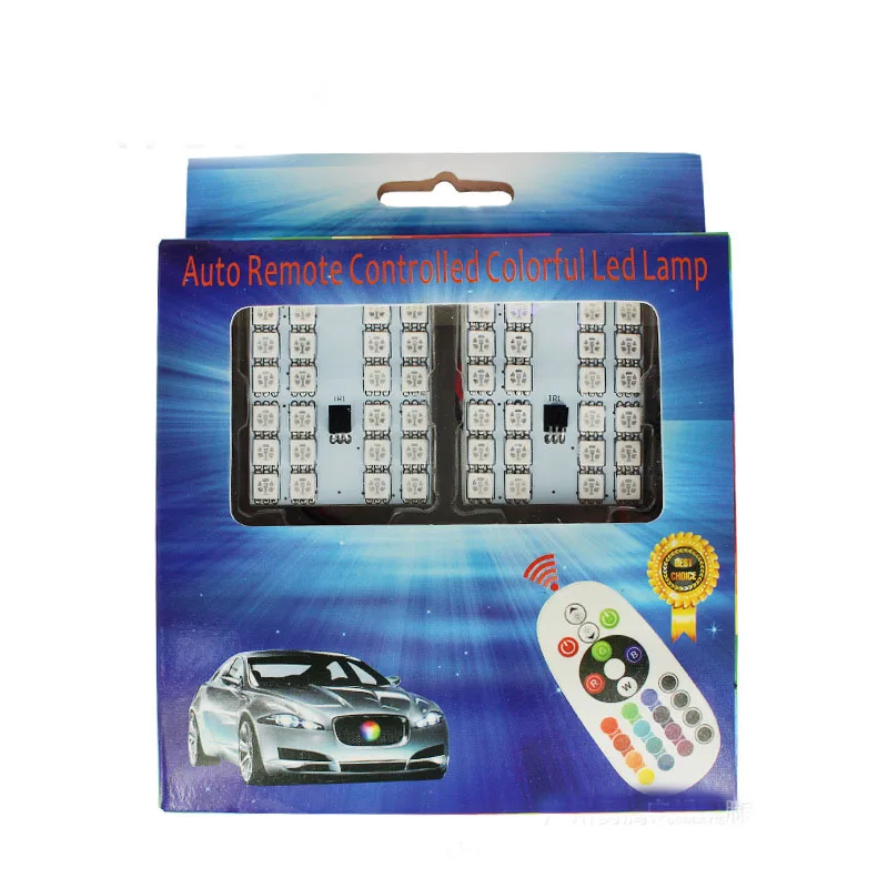 

1Set Remote control 24LED 5050 colorful reading lights atmosphere lights indoor lights car lights flashing flash free shipping