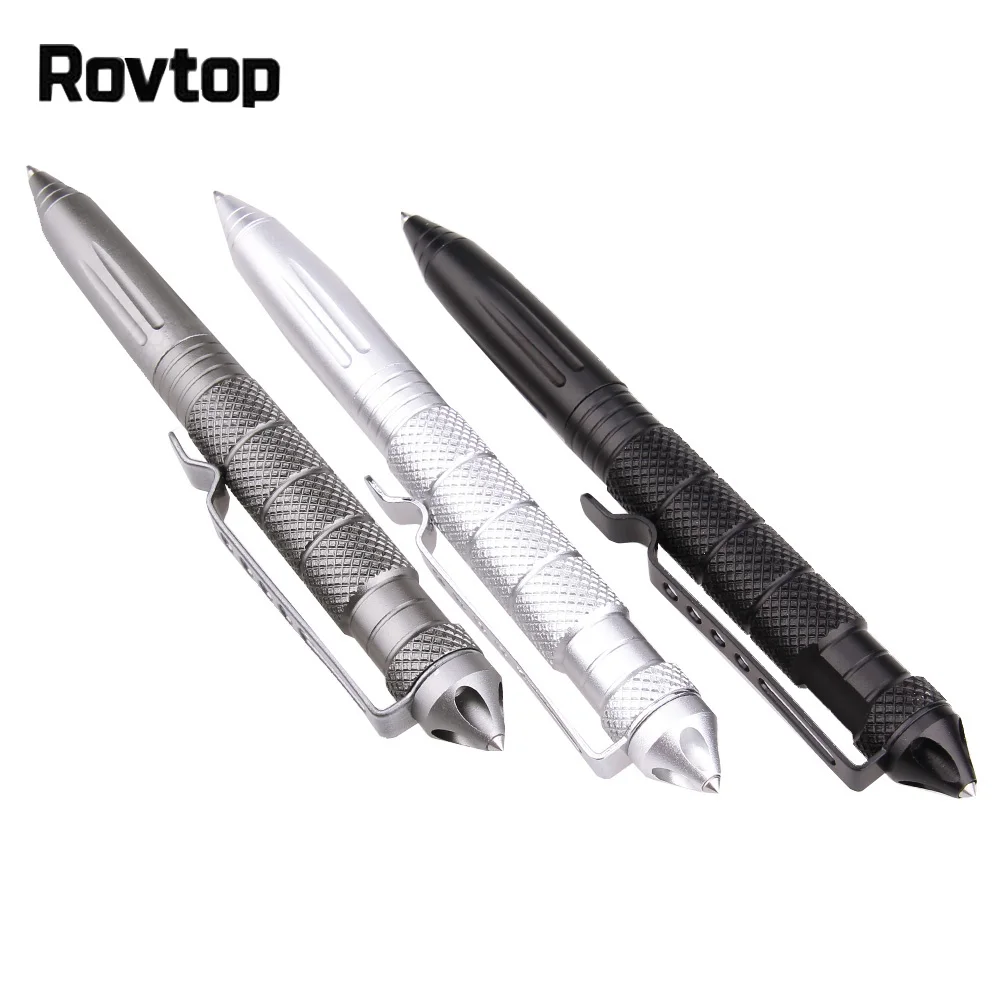 Rovtop Высококачественная тактическая ручка для самозащиты, многофункциональная противоскользящая портативная ручка из авиационного алюминия