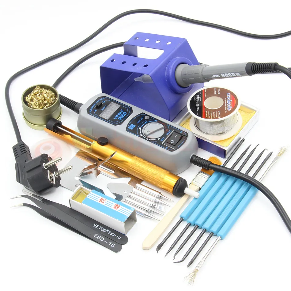YIHUA 908D Adjustable thermostat Electric soldering iron set Welding