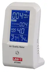 UT338C 7 в 1 VOC детектор формальдегида PM2.5 air quality контрольный тестер пыли haze Температура измеритель влажности