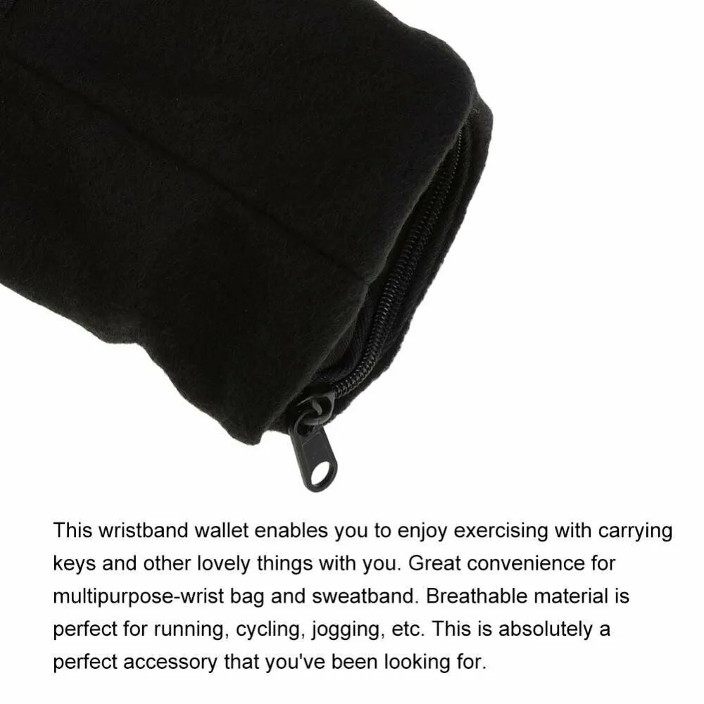 Wrist Bag Outdoor Running Bags Cycling Wrist Support Band Wallet Safe Storage Pocket Wallets Zipper Wrist Ankle Wrap Sport Strap