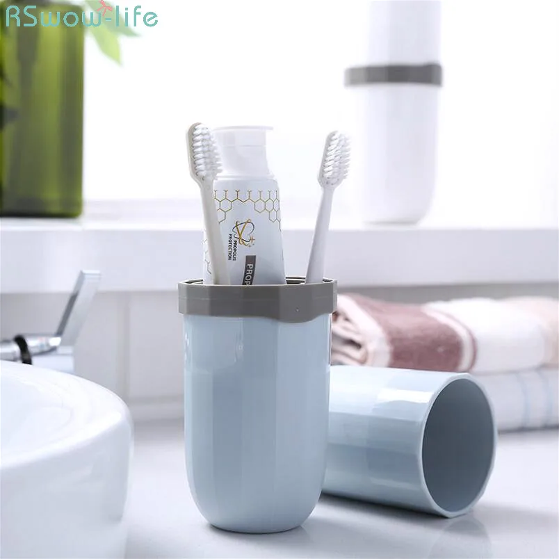 

Simple Travel Toothbrush Box Portable Mouthwash Cup Toothbrush Cup Set Toothpot Toothpaste Receiving Bathroom Supplies Plastic