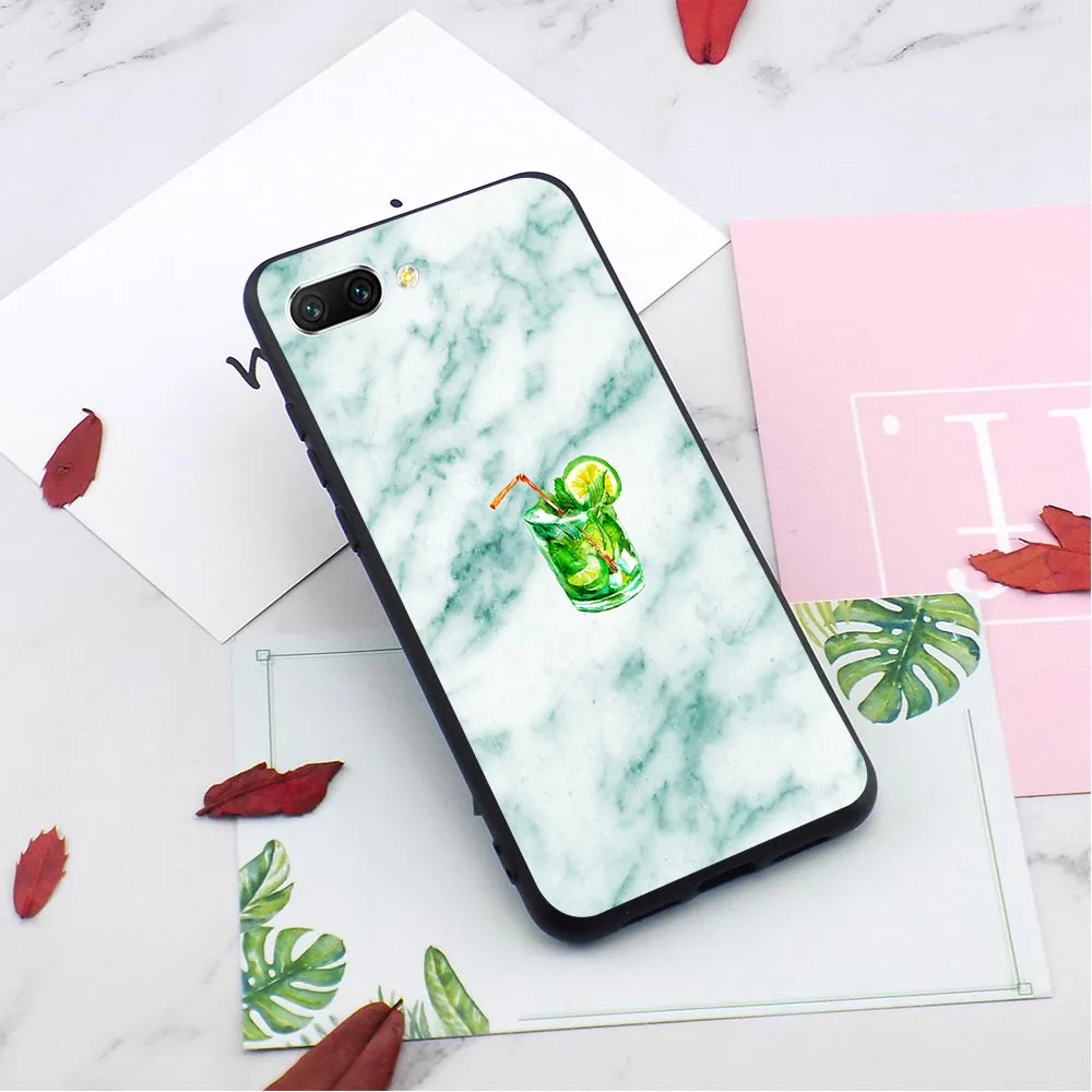 

Hybrid Marble Summer Phone Cover for Huawei Honor 9 Lite Case 8 10 6A 7A Pro 7X 7C Y6 Prime Nova 3i 3 Backshell TPU