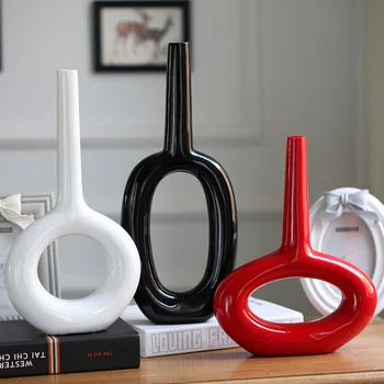 

ceramic white wedding flowers vase designs home decor crafts room decoration handicraft porcelain figurines wedding decorations