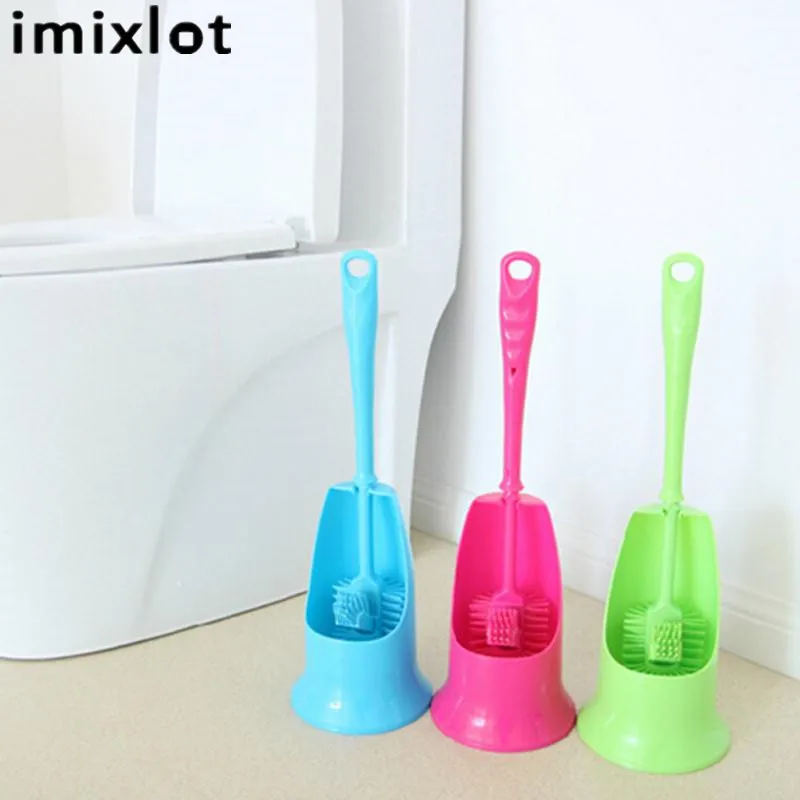 Imixlot Plastic Bathroom WC Toilet Brush Holder Household Cleaning