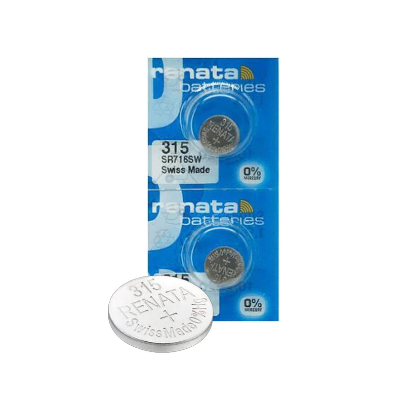 

2Pcs/Lot Renata 315 100% Original Brand New LONG LASTING SR716SW SR716 1.55V Swiss Made Silver Oxide Watch Battery Renata 315