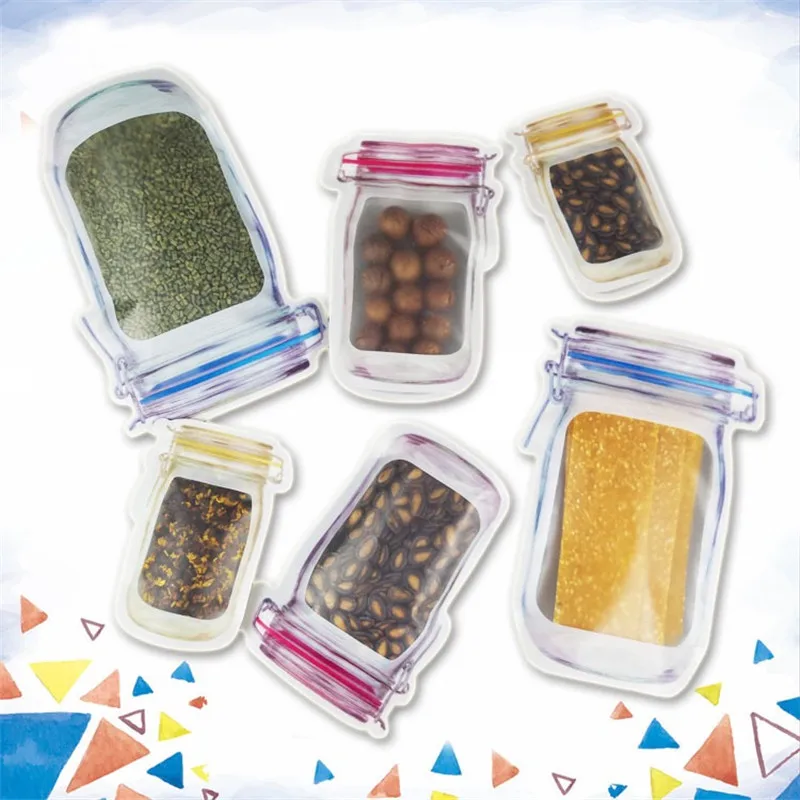 QKTYB 30PCS Mason Jar Bottles Bags Reusable Food Spice Storage