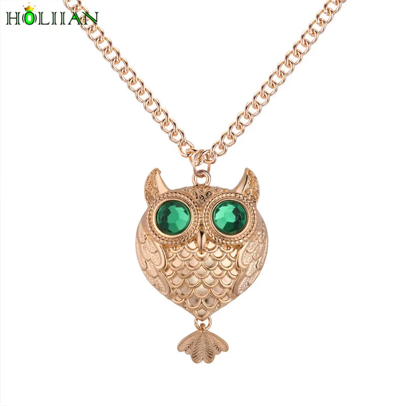 4 styles women gold color colorful owl pendant necklaces boho ethnic