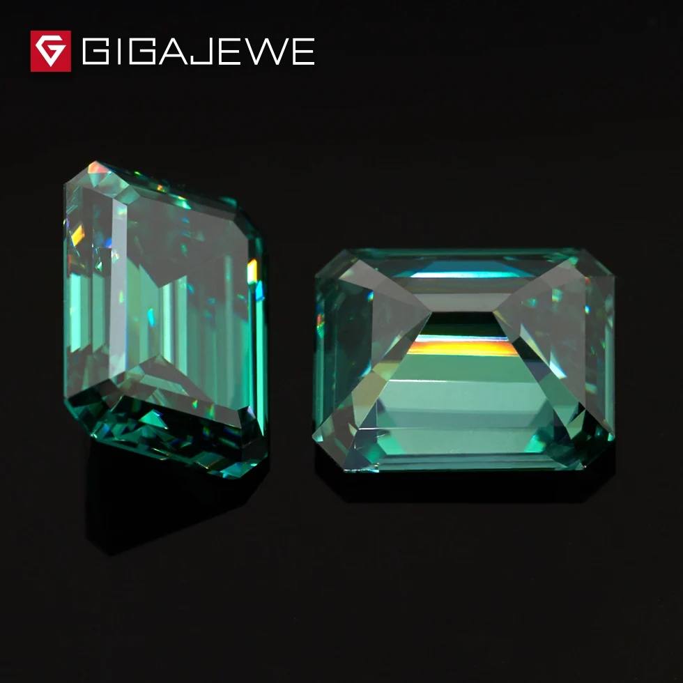 GIGAJEWE 1.6ct 6 мм X 8 мм темно-зеленый цвет изумруды огранки Муассанит россыпью камень DIY драгоценный камень бусины модные ювелирные изделия изготовление подарок девушке