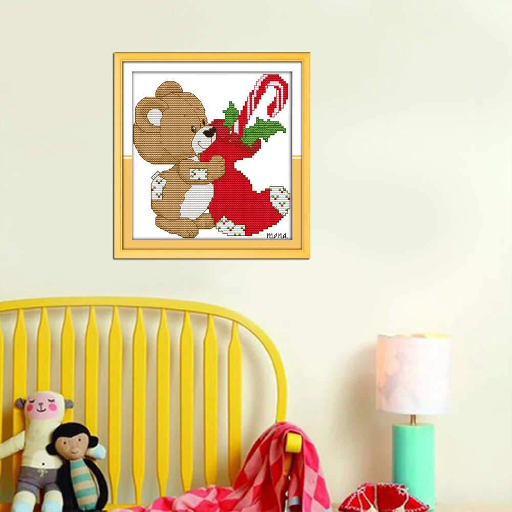 Joy Sunday Animal Babies Cross Stitch Patterns Christmas Stocking