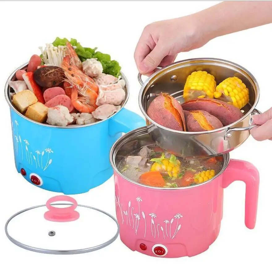 Multifunction Electric Skillet Stainless Steel Hot pot noodles rice