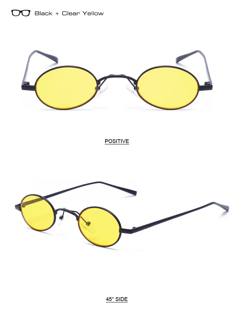 Женские очки shauna Овальные Солнцезащитные очки популярные маленькие металлические оправы Мужские красные линзы UV400