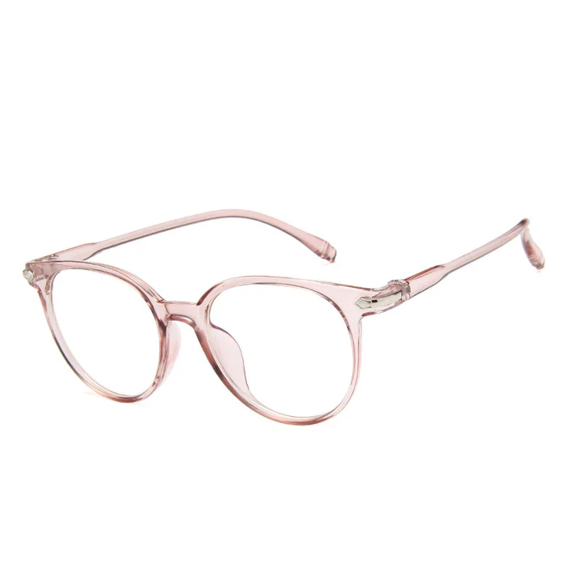 Очки Kpop, женские и мужские очки, оптическая оправа, очки, прозрачные линзы, унисекс, винтажные компьютерные очки против излучения - Цвет оправы: Розовый
