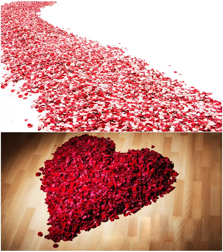 2000piece/lot 5*5cm Romantic silk Rose petals for Wedding Decoration Romantic Artificial Rose Petals Wedding Flower Rose Flower