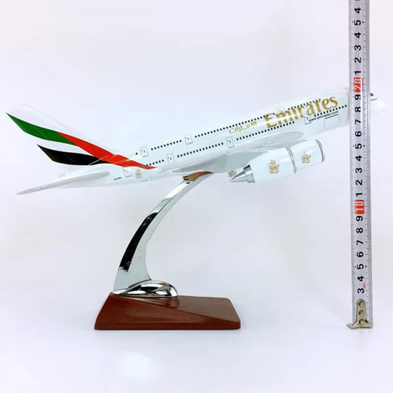 30 см/36 см 1:250 весы Airbus A380-800 модель ОАЭ авиакомпания с легированной основой самолета коллекционный дисплей