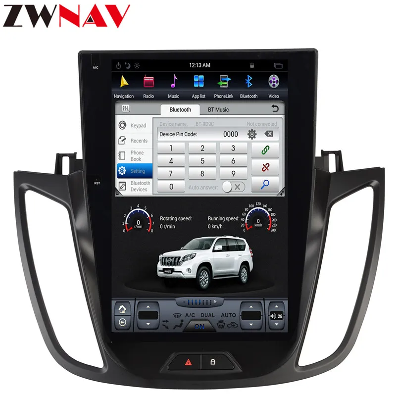 Sale Tesla style 12.1" BIG Screen Android 7.1 Car gps navigation Head unit For Ford Kuga/Escape 2013+ radio multimedia stereo no dvd 5