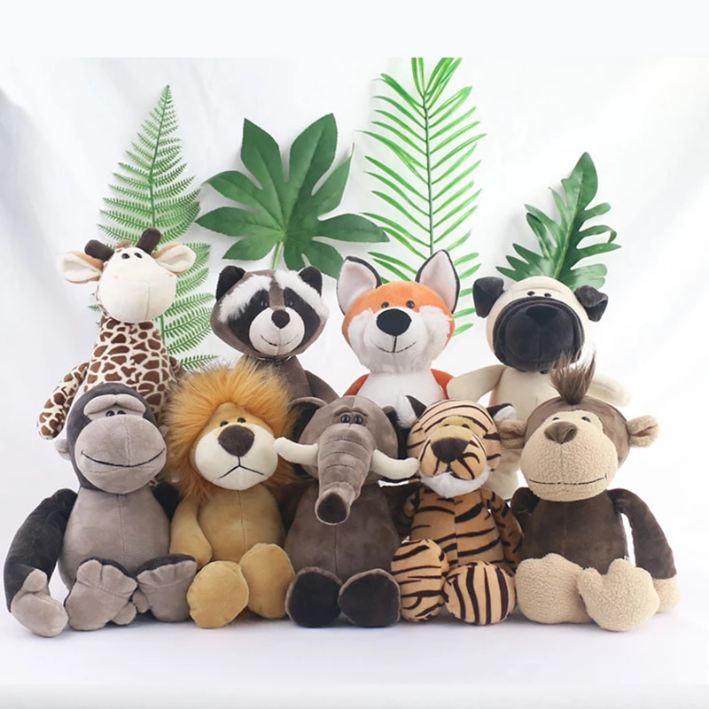 25CM Soft Animal Plush Toy Cute Stuffed Bunny/Lion/Panda/Bear Teddy Gift 