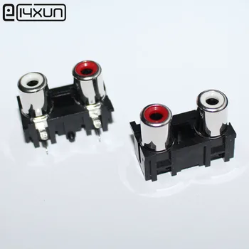 

50pcs New 2 pin RCA Female Audio Video Plug jack AV Concentric Socket Connector