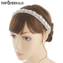 TOPQUEEN H274 великолепное повседневное ремень повязка на голову с чистый украшения из горного хрусталя со стразами свадебное украшение набедренным ремнем украшения для волос