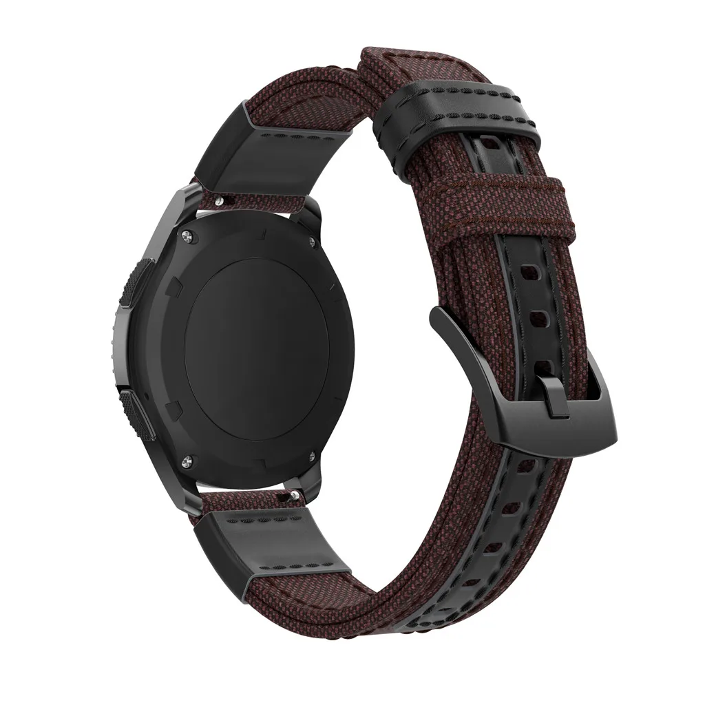 2019 модные простые мужские Ремешки для наручных часов для samsung gear S3/Galaxy Watch 42/46 мм тканый нейлоновый Sweatproof наручные часы ремешок