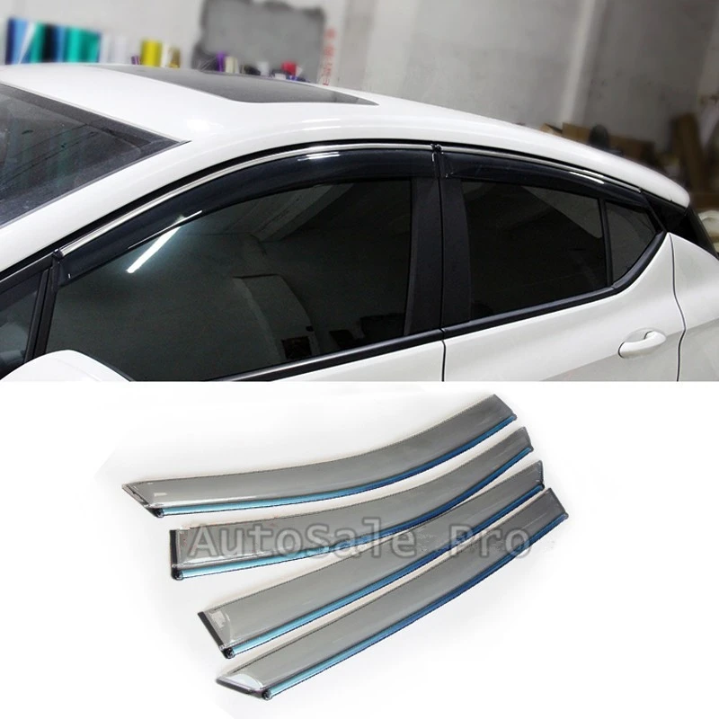 

High-quality for Opel Astra K 2015-2017 Plastic Car Window Visor Vent Shade Rain/Sun/Wind Guard Auto accessories