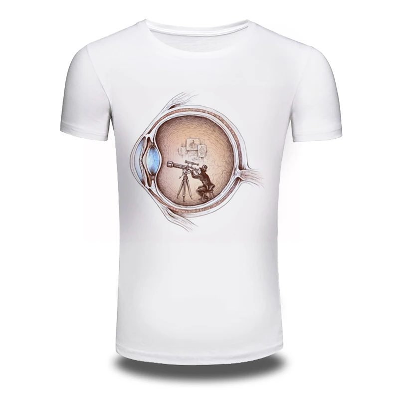 DY 95 Summer Fashion 3D Cartoon Eyeball Design T font b Shirt b font font b