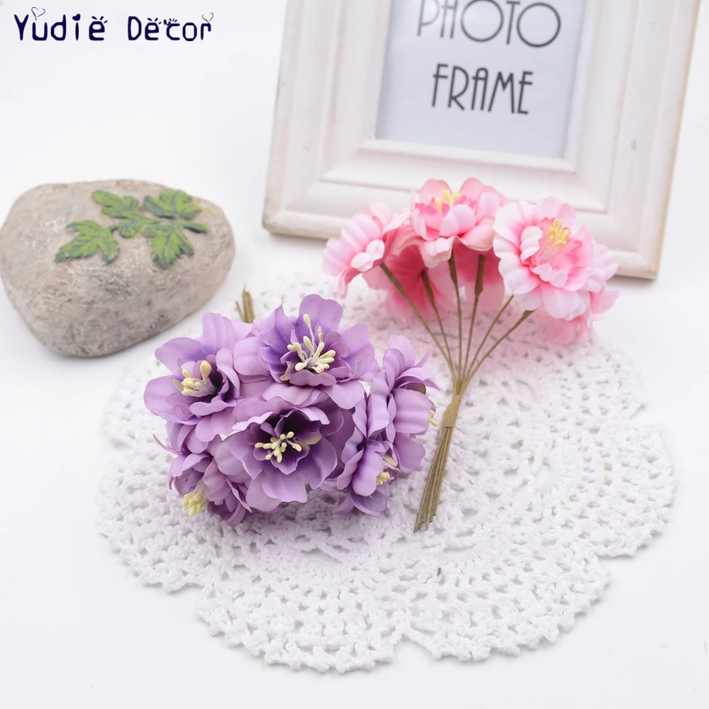 

12pcs/lot Fragrant Peony Bouquet For Wedding Decoration Bridal Decorative Artificial Flowers Plants Diy Scrapbooking accessories