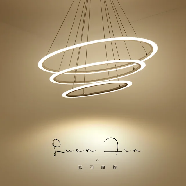 modern chandelier led oval rings adjustable ring chandelier light