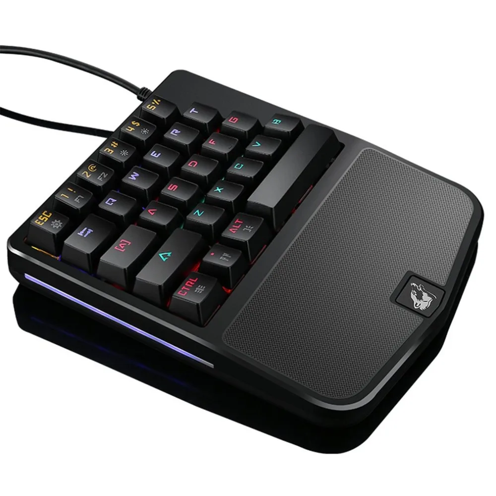 K9 Mini механическая клавиатура USB проводной один/одной рукой Gaming Keyboard 28 клавиши клавиатуры эргономичный геймпад для портативных ПК