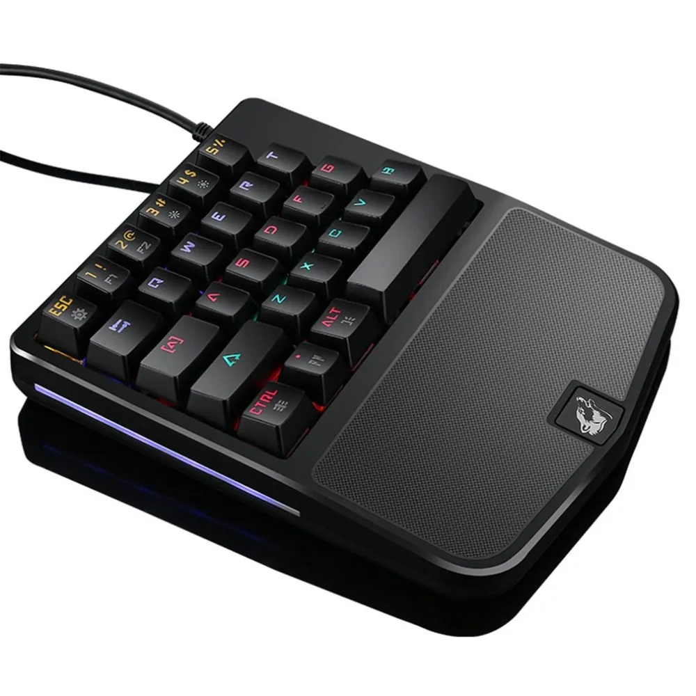 

K9 Mini Mechanical Keyboard USB Wired One/Single Hand Gaming Keyboard 28 Keys Keypad Ergonomic Gamepad for Laptop PC