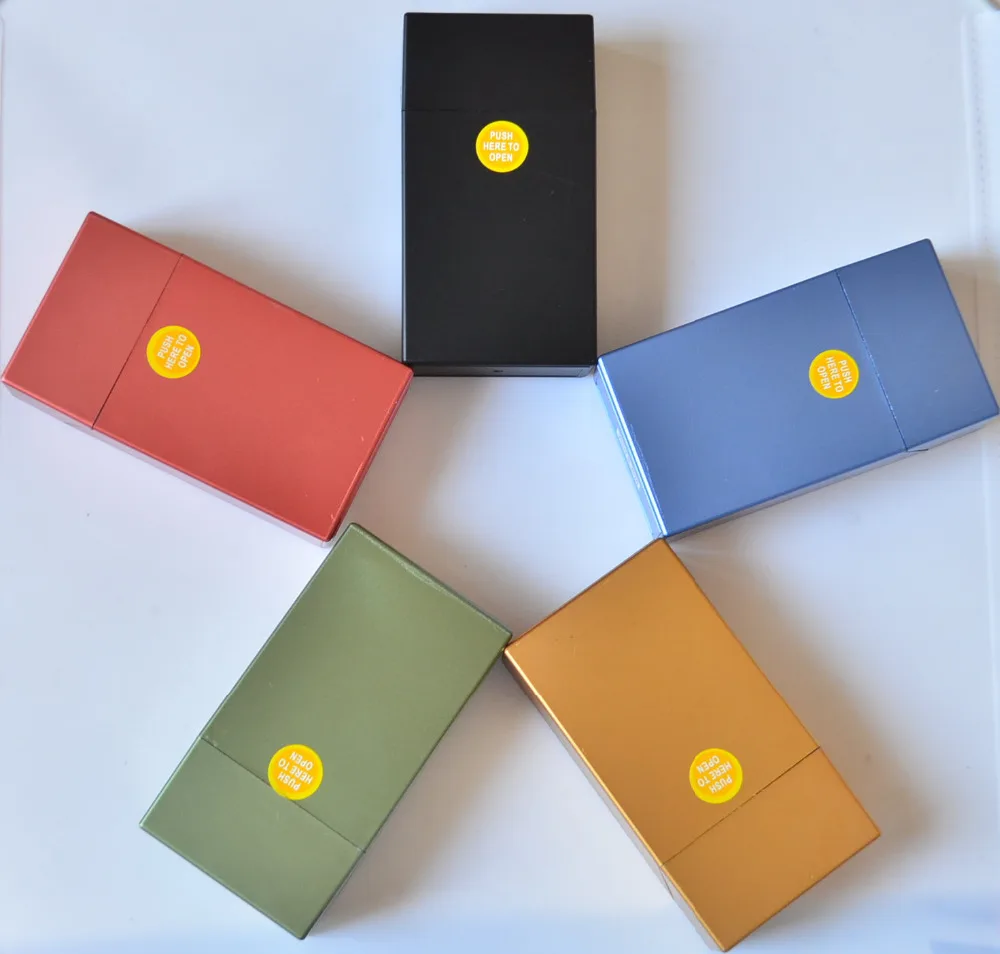 

Plastic Cigarette Case for 100S longer Cover Elastic plastic MEN Cigarette Box Sleeve push here open longer smoking box sleeves