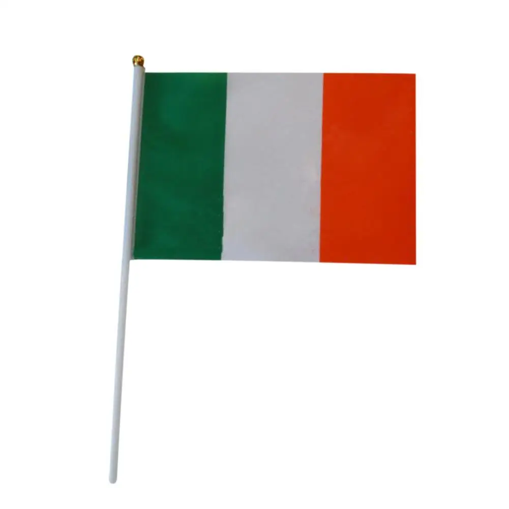 

1pc Irish Lightweight Flag High Quality Material Festival Decoration Handheld Flag