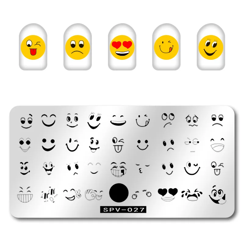 1 шт мультфильм прямоугольник ногтей штамповки Различные мультфильм характер изображения штамп шаблоны DIY пластина для стемпинга для нейл-арта трафареты SPV0140
